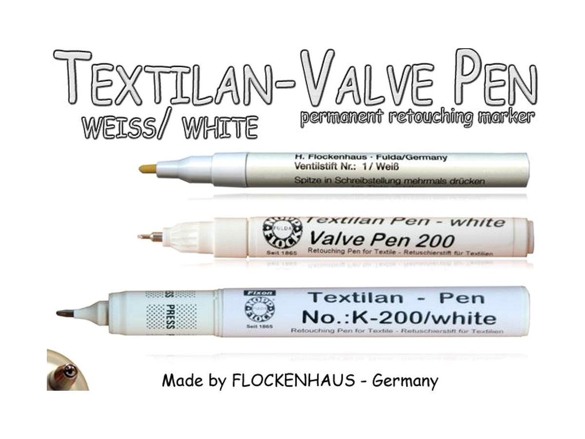 Textilan Valve Pen – Blanco