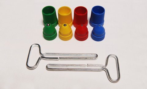 Writing heads and tube keys