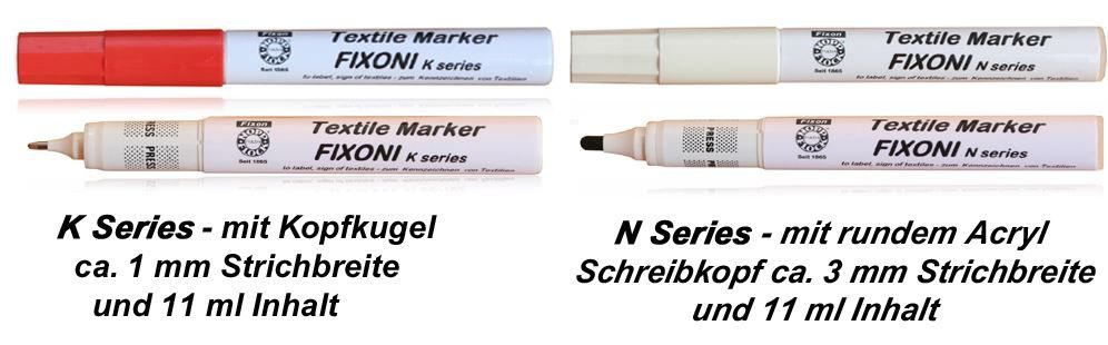 FIXONI Textile Marker bei der Kennzeichnung von Textilien