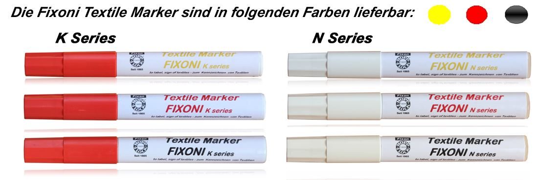 Farben des FIXONI Textile Marker
