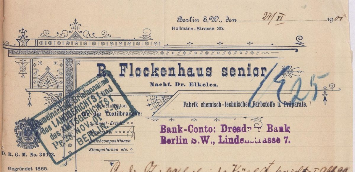 Carta intestata 1901