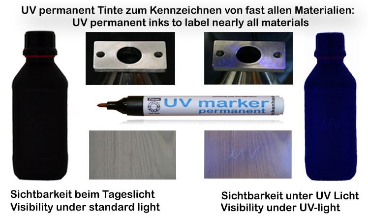Marcature con marcatore UV alla luce nera
