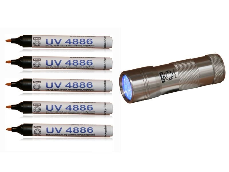 UV Marker 4886 – 10er-Set mit UV-12-LED-Lampe
